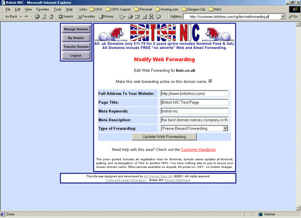 Web Forwarding